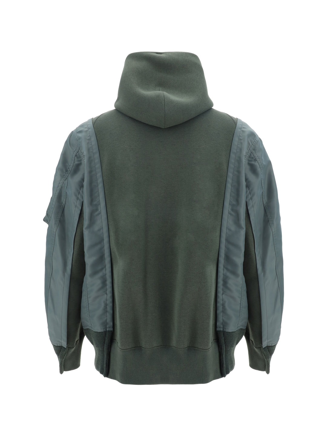 NYLON TWILL X SPONGE SWEAT HOODIE