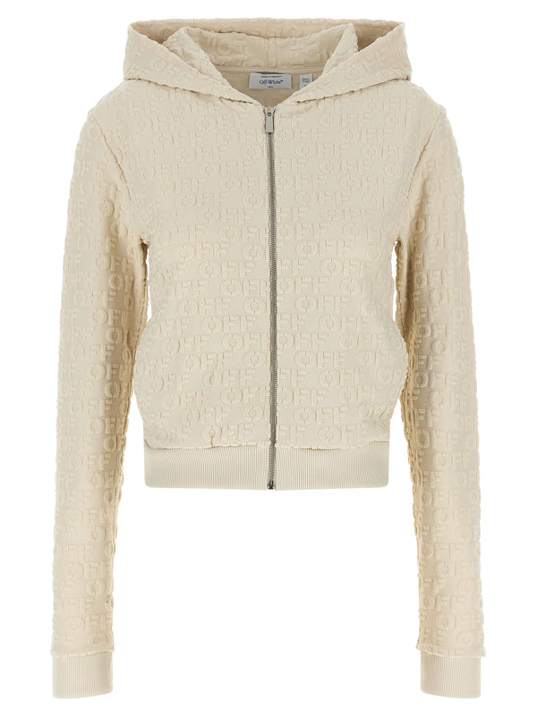 Terry Off Sweatshirt Beige