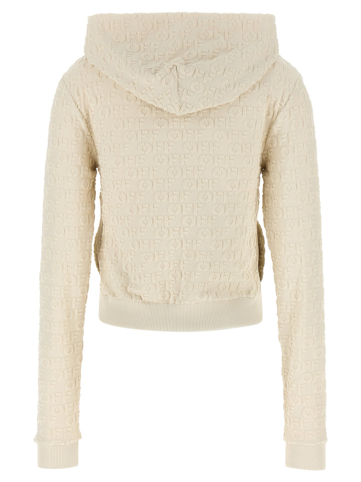Off-White Terry Off Sweatshirt - Beige | a28a171a16adea8cd2caddffe4974ecdecfe2678