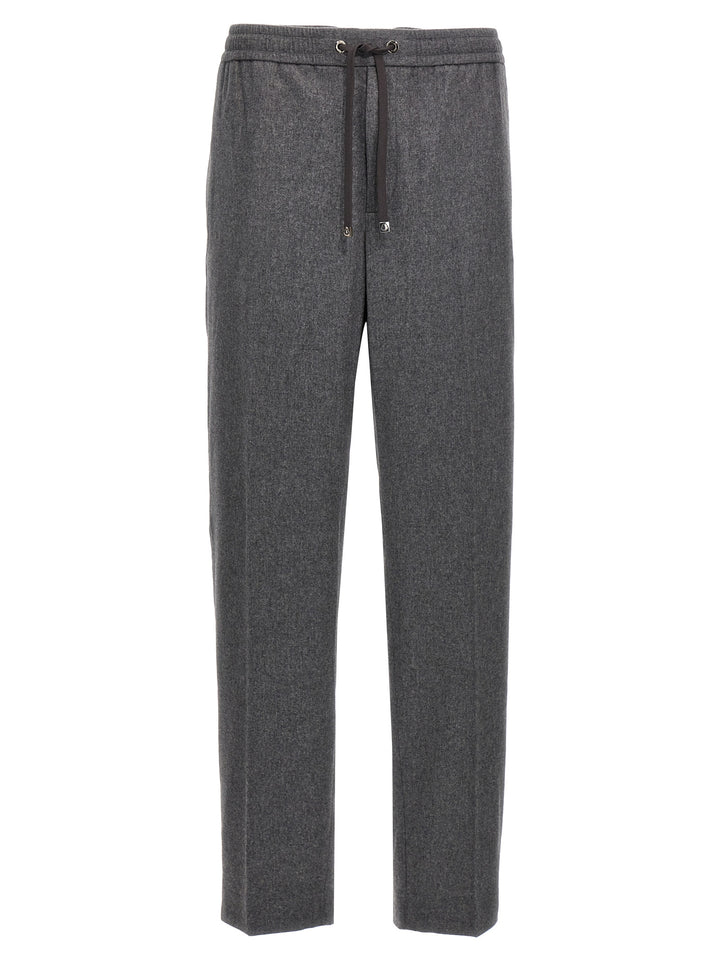 Mixed Cashmere Joggers Pants Gray