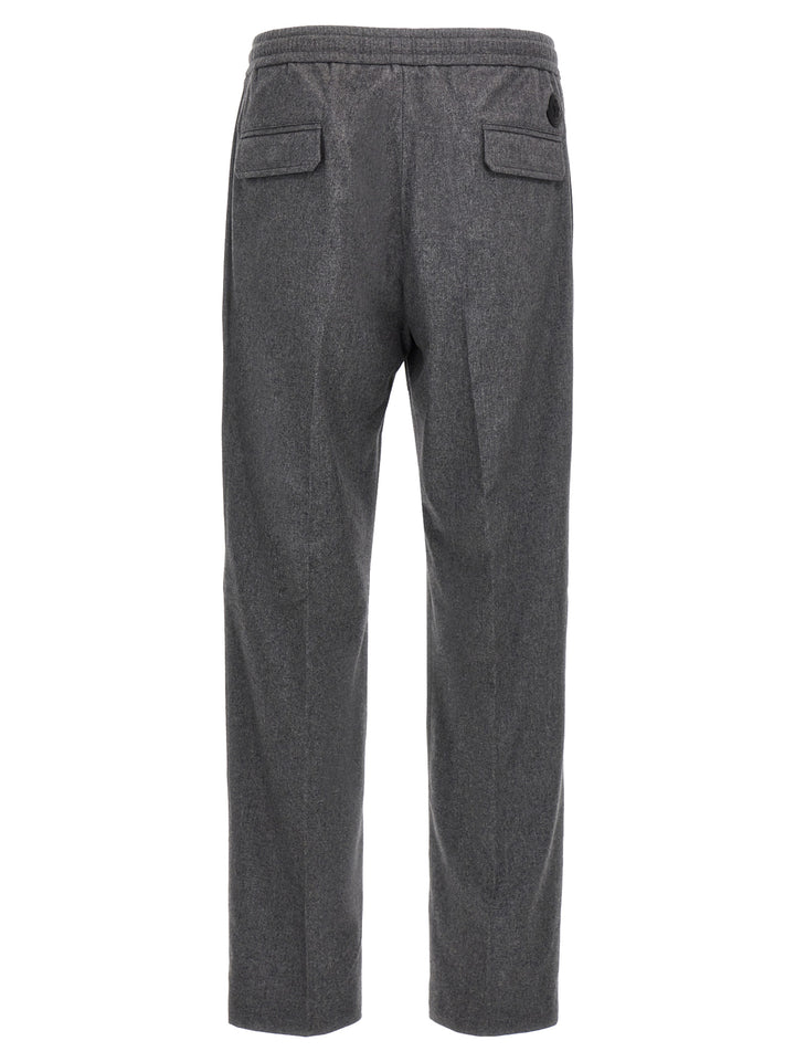 Mixed Cashmere Joggers Pants Gray