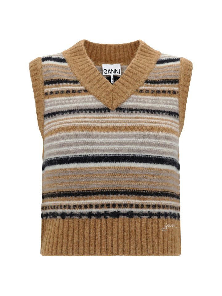 SOFT WOOL STRIPE VEST