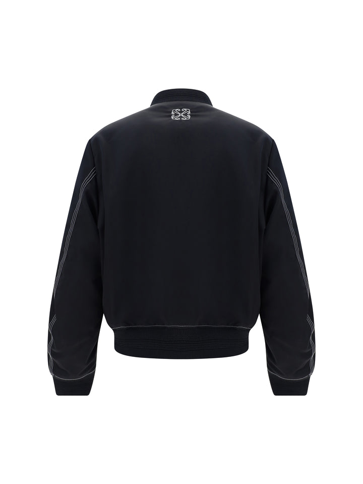 CONTRAST STITCH NYL BOMBER