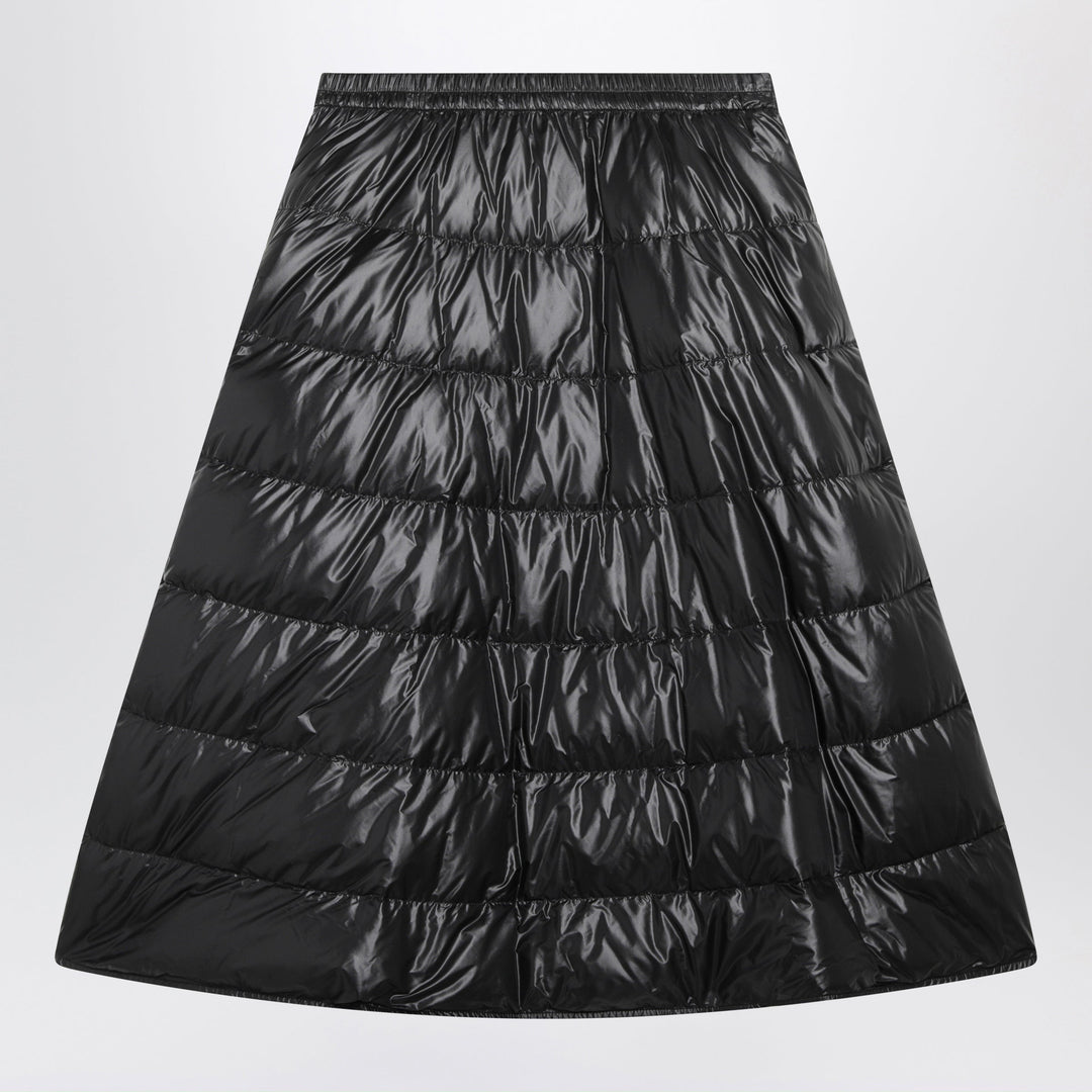 Moncler Black Quilted Padded Midi Skirt