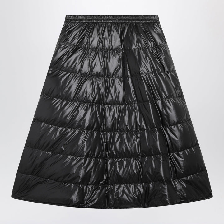 Moncler Black Quilted Padded Midi Skirt