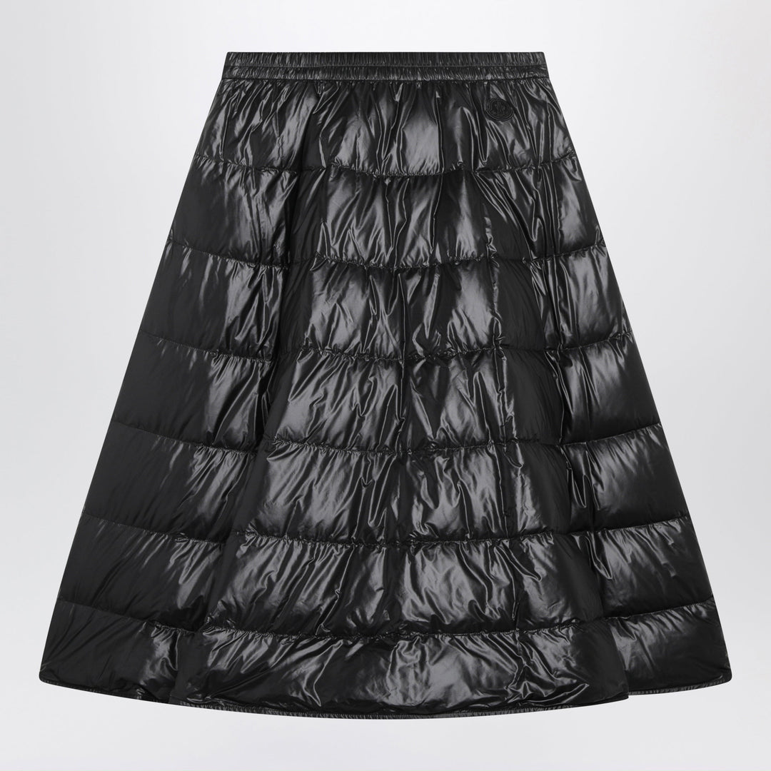 Moncler Black Quilted Padded Midi Skirt