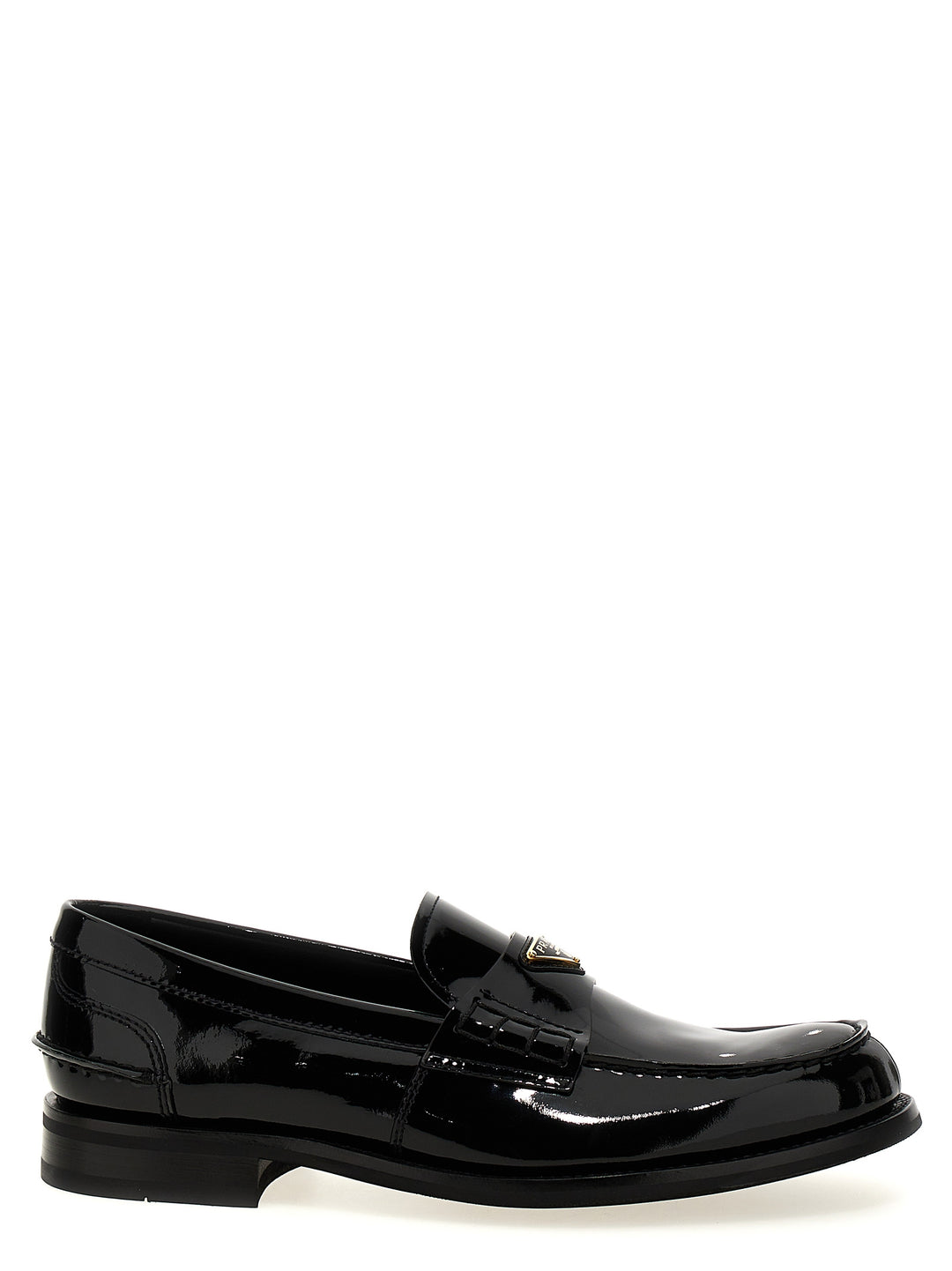 Prada Logo Patent Leather Loafer Loafers - Black | 2231777fea2089e4a6cf688b202121f894a2c6ef