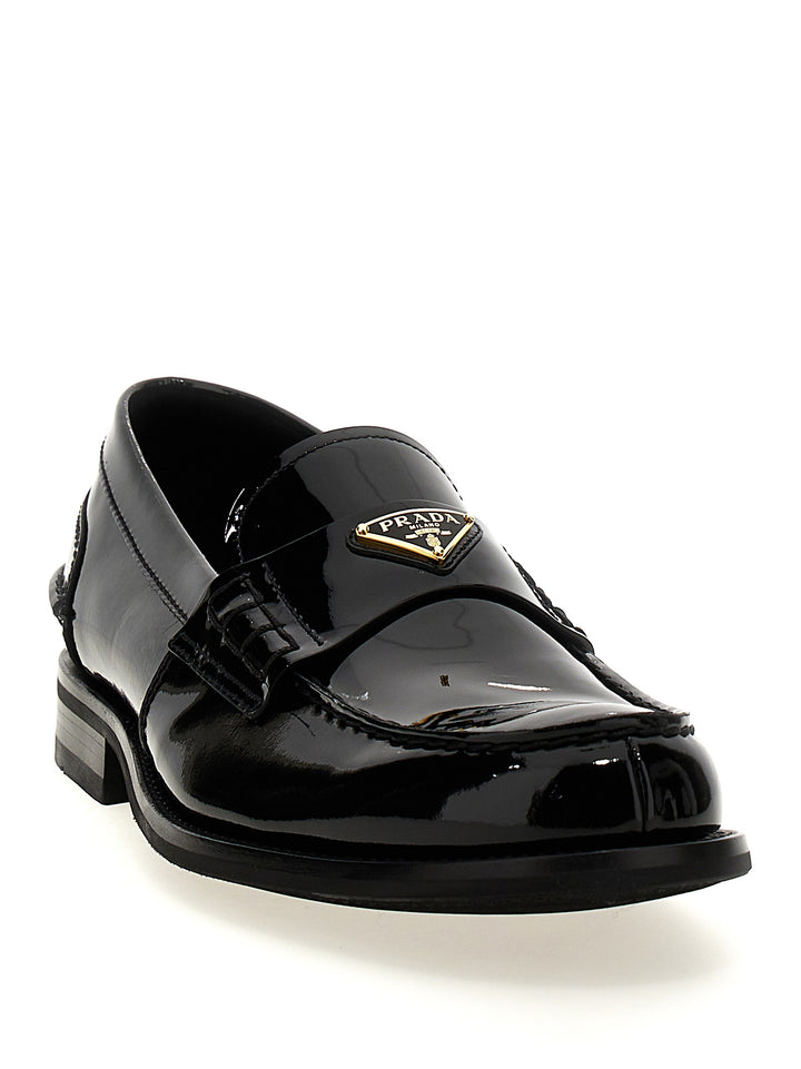 Prada Logo Patent Leather Loafer Loafers - Black | 99e651ea0916dfad1e8186d81907f94328a6659f