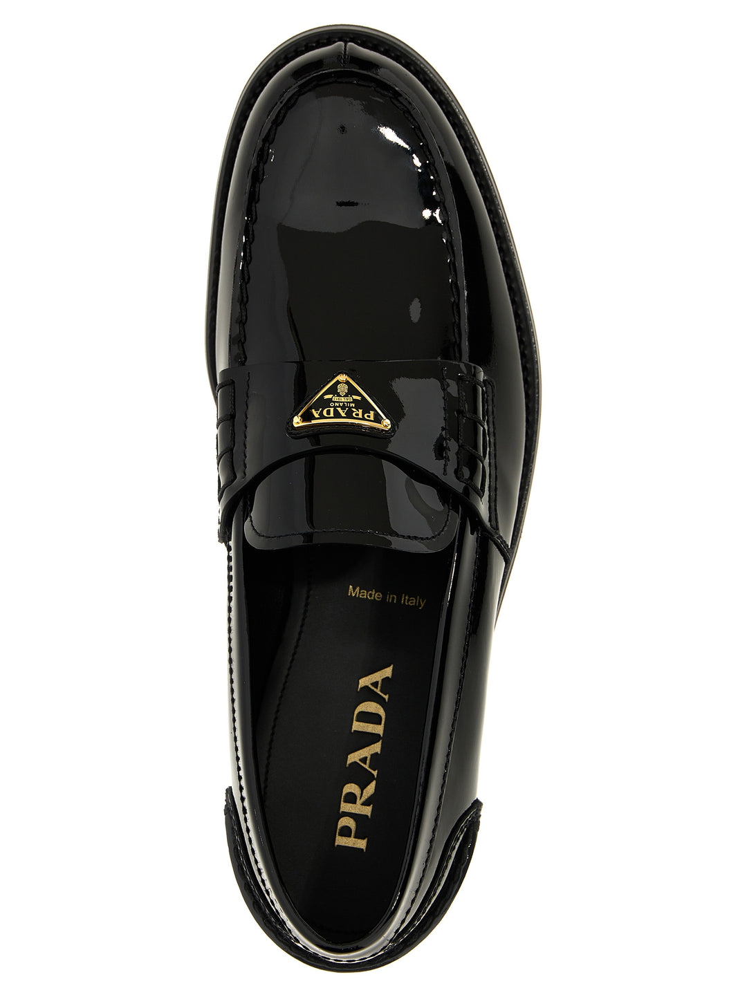 Prada Logo Patent Leather Loafer Loafers - Black | 32da8118c8b21254e2f036e565fde169e94b15c8