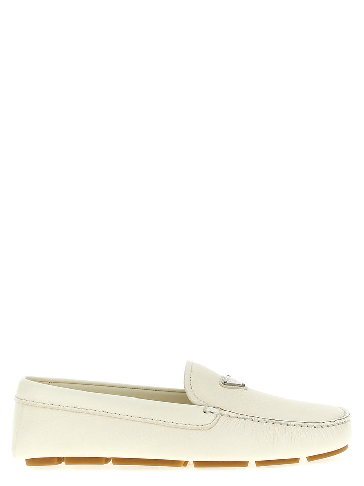 Prada Driver Loafers - White | 5784c9ee78ac66bb7a8945b2fbb664e8e863bc79