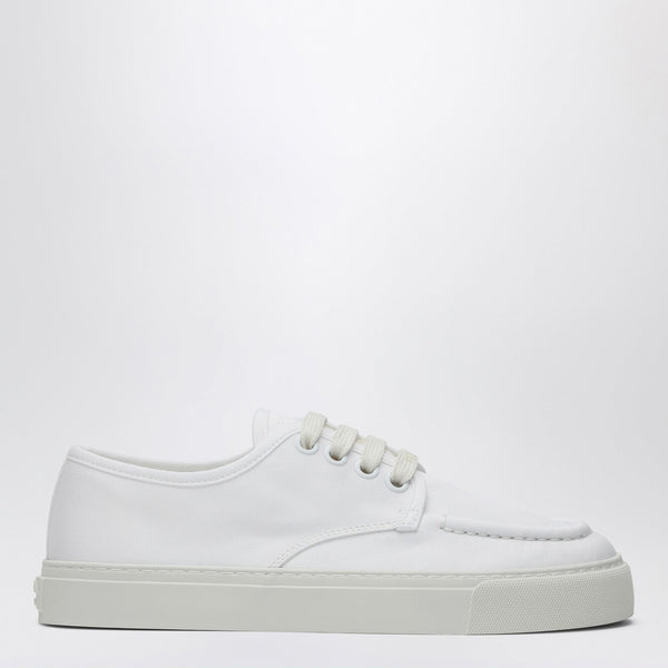White Sneakers In Cotton Canvas
