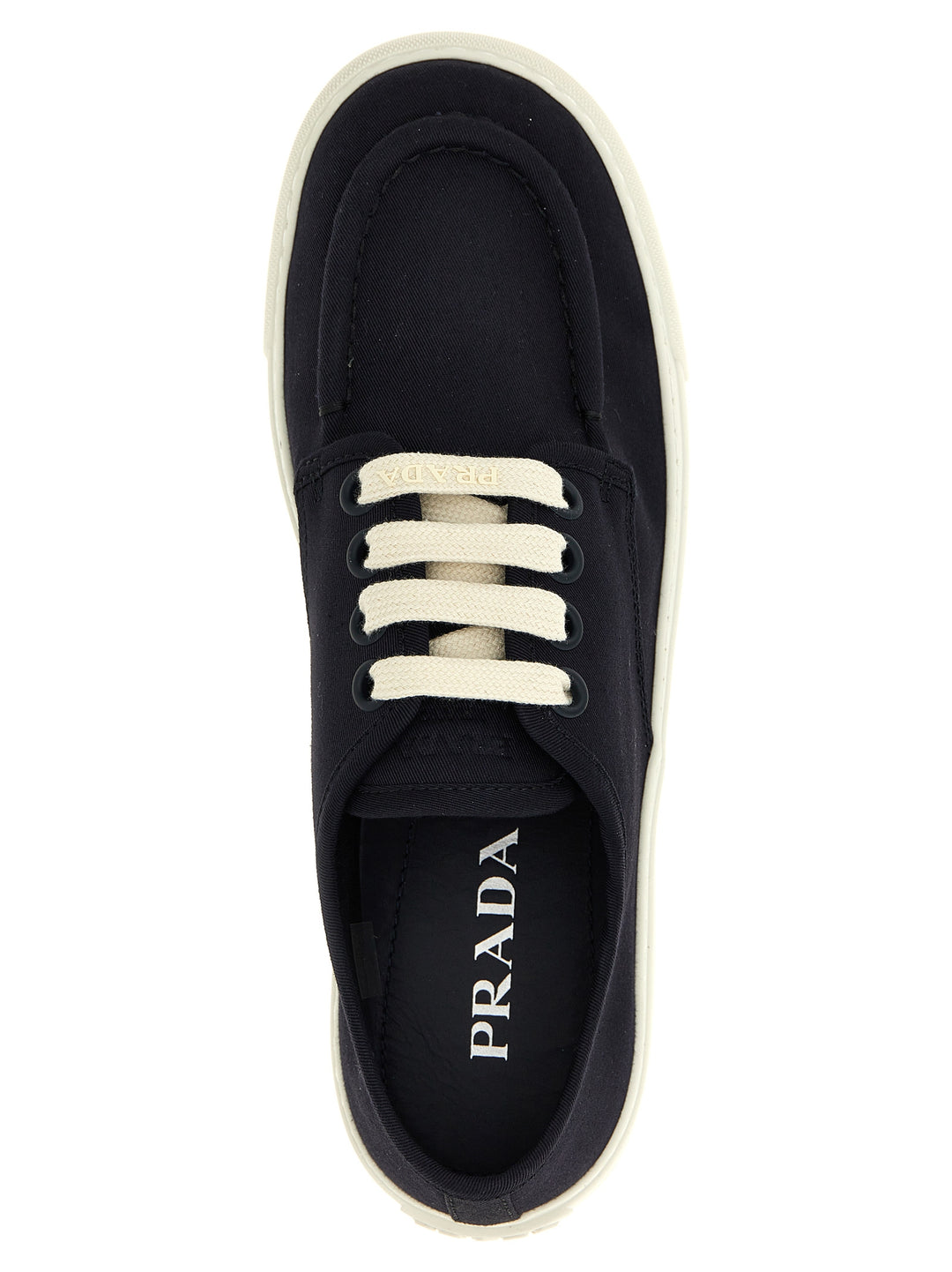 Prada Cotton Sneakers - Blue | e3b50475c492e1ce184ebda14ebd2faea4c3304b