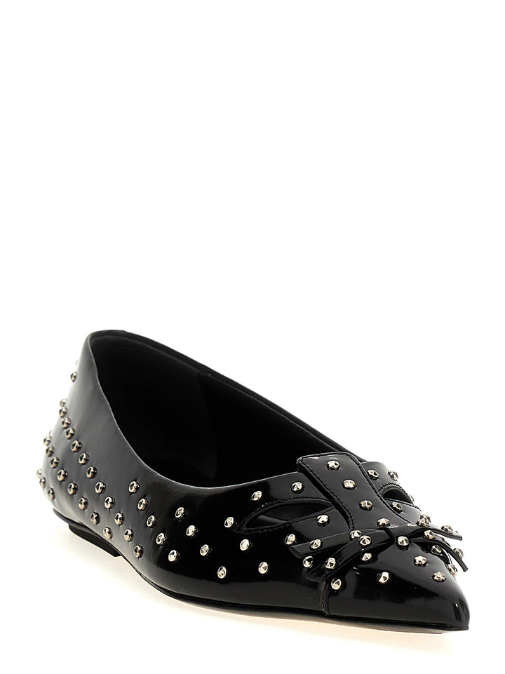 The Glam Studs Kat Flat Shoes Black