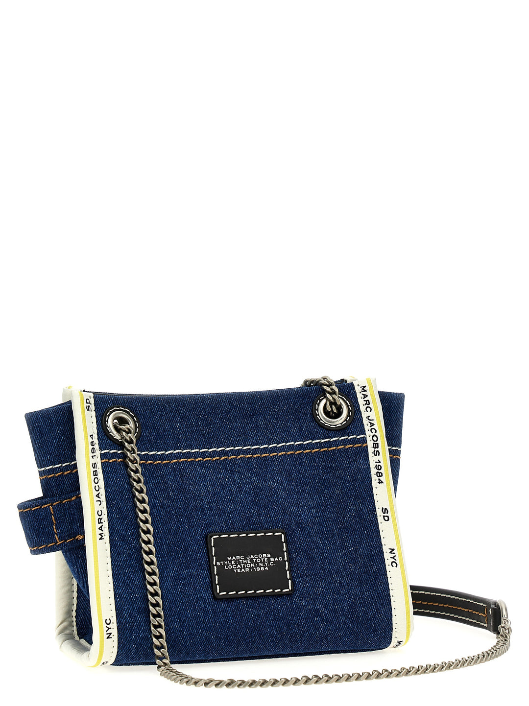 The Denim Chain Crossbody Tote Crossbody Bags Blue