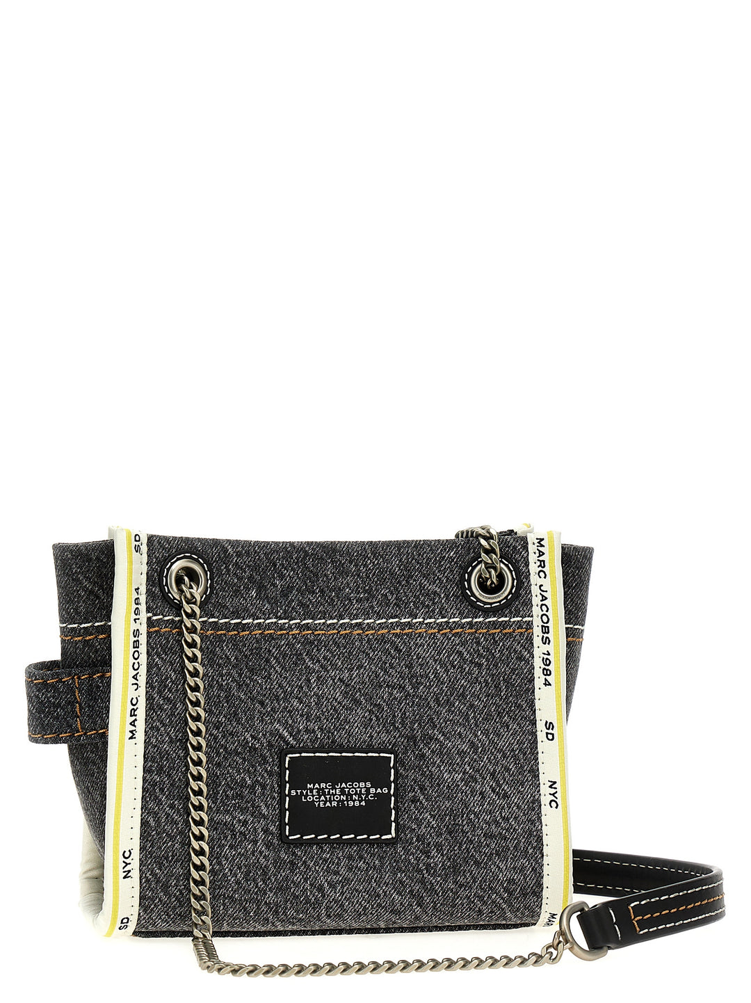 The Denim Chain Crossbody Tote Crossbody Bags Gray