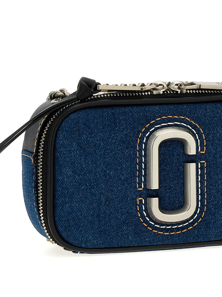 The Denim Chain Snapshot Crossbody Bags Blue