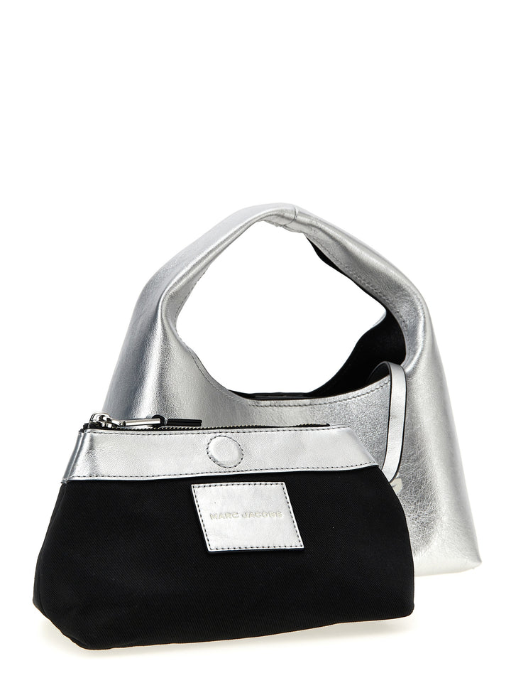 Marc Jacobs The Metallic Leather Mini Sack Bag Hand Bags - Silver | 5c8744b75cea41b2e9a583f8e8ad474382185807