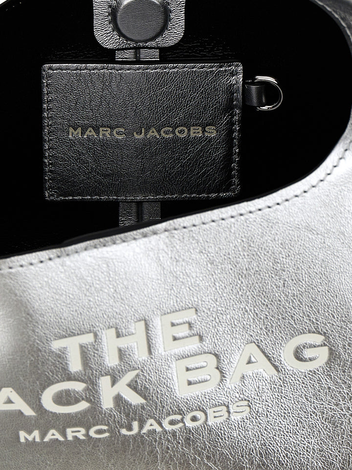 Marc Jacobs The Metallic Leather Mini Sack Bag Hand Bags - Silver | 896ec766289be46f7fe7692e6b6872181b7bd1a4