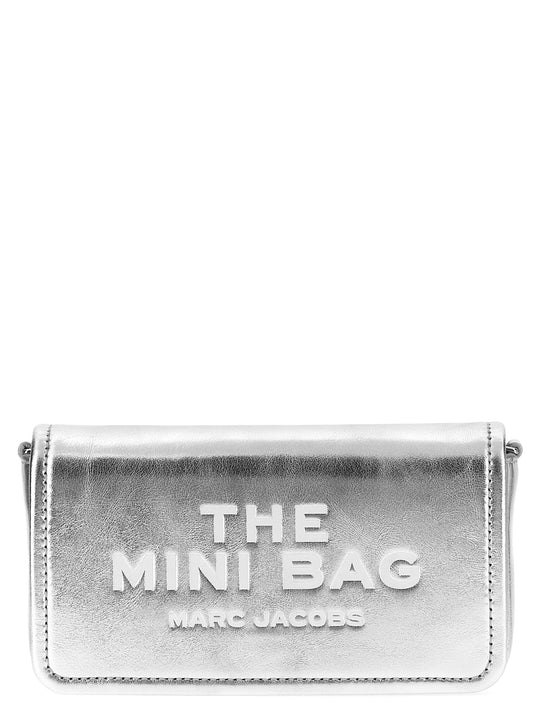 The Metallic Leather Chain Mini Bag Crossbody Bags Silver