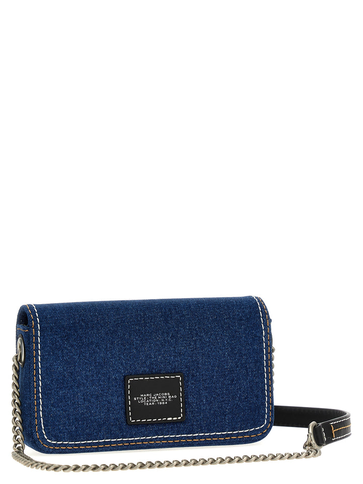 The Denim Chain Mini Crossbody Bags Blue