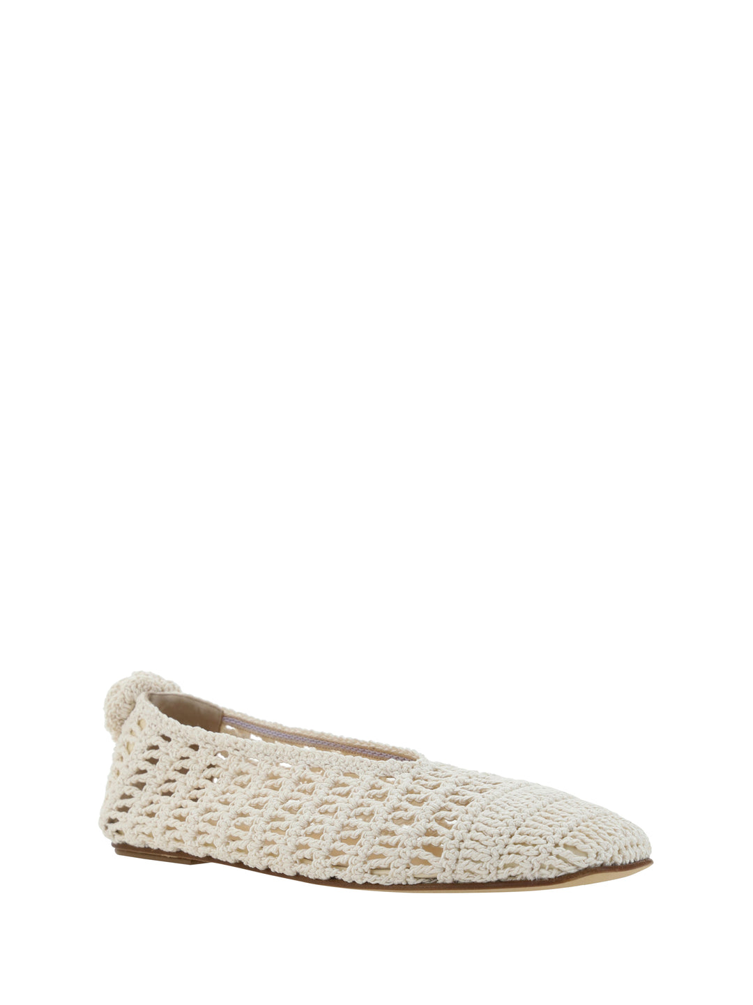 BALLET FLATS CROCHET CREAM