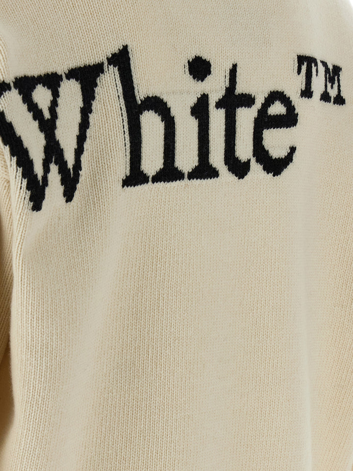 Off-White Bookish Shared Sweaters and Cardigans - White/Black | ecb5f741d51a1d47b78a209a18759e45bf71658d