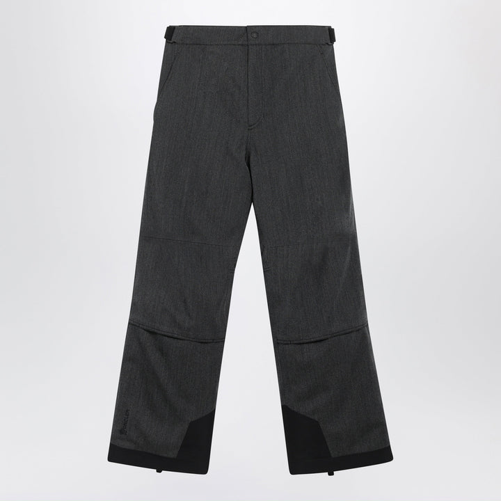 Moncler Grenoble Dark Grey Ski Trousers In Technical Wool