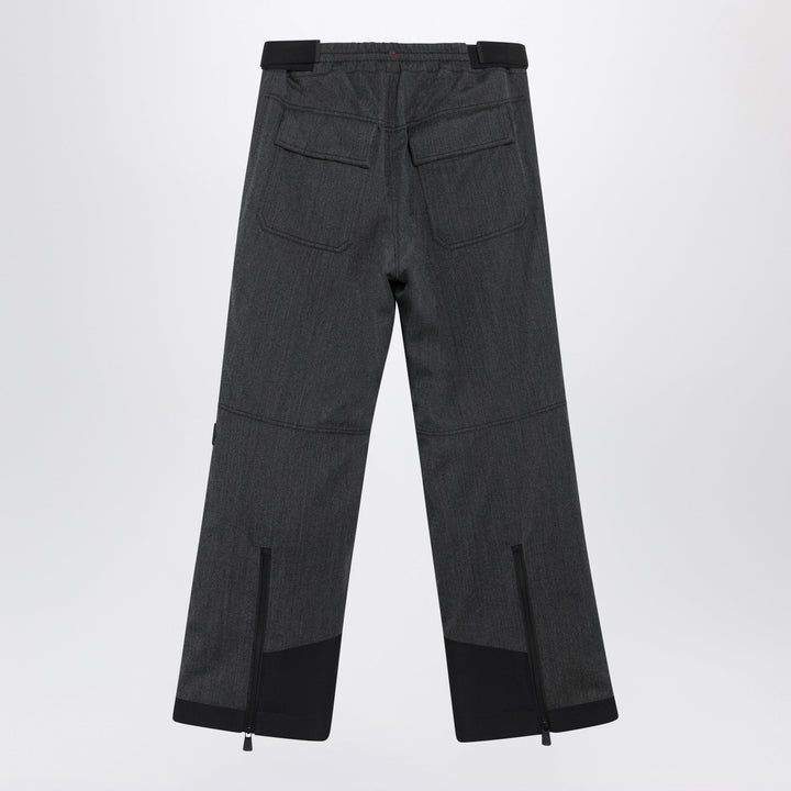 Moncler Grenoble Dark Grey Ski Trousers In Technical Wool