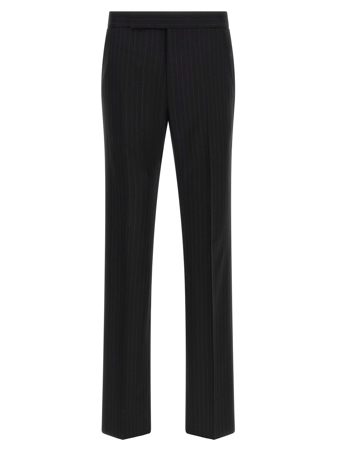 Tom Ford Pinstriped Double-Breasted Dress Suits - Black | 6984f581b0cb607355e90d76e76232a20cc46333