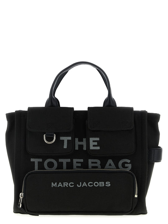 The Cargo Canvas Medium Tote Hand Bags Black