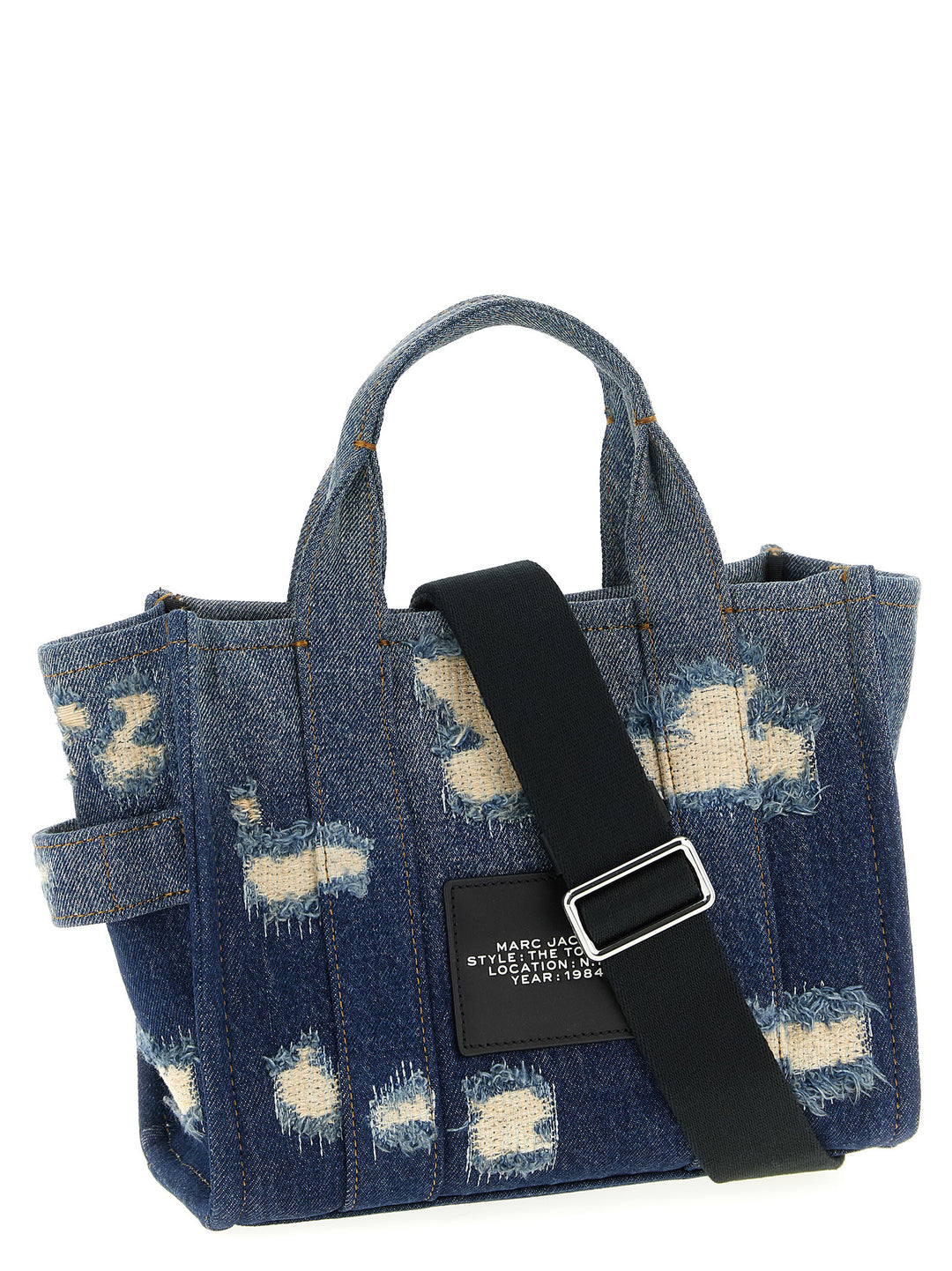 Marc Jacobs The Rip And Repair Denim Small Tote Tote Bag - Blue | 410bda0967593be16a803ab4e2ea1ada2840cb59