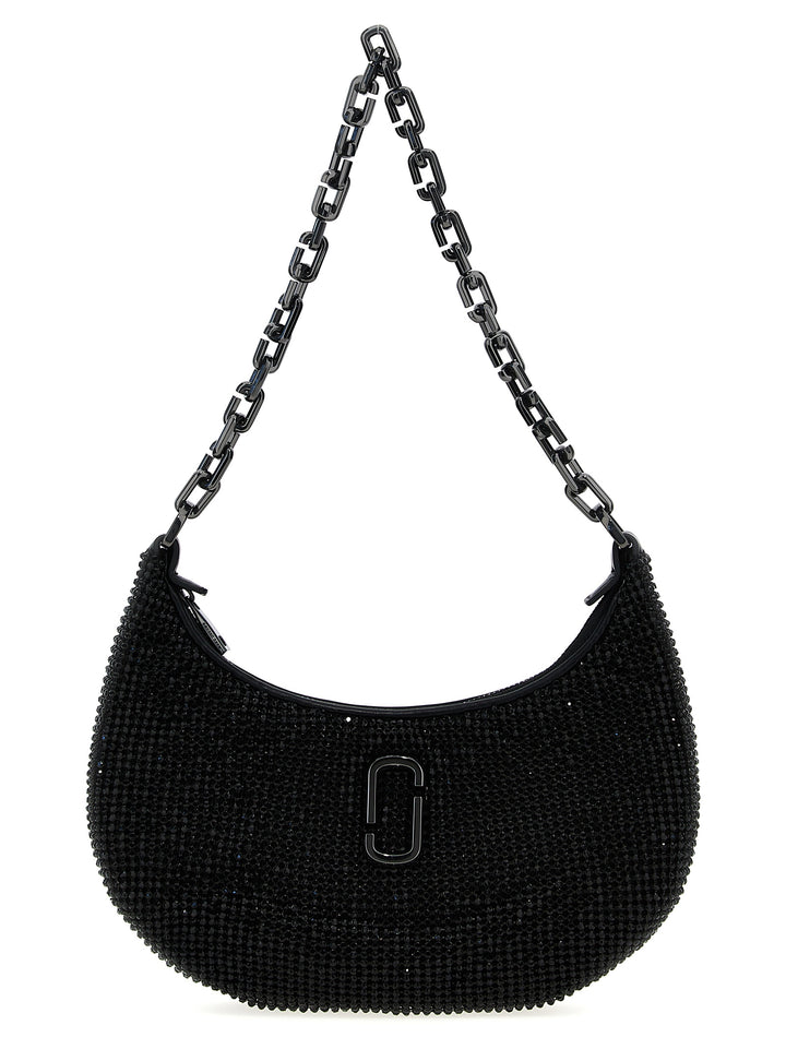 The Rhinestone Small Curve Bag Shoulder Bags Black