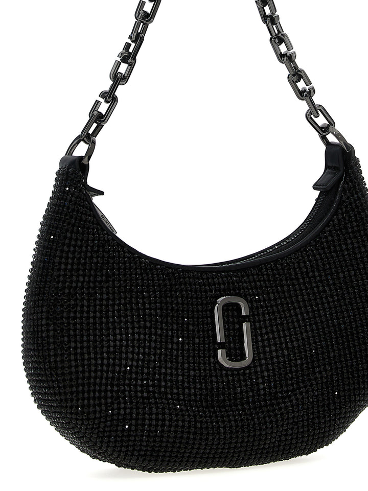 The Rhinestone Small Curve Bag Shoulder Bags Black