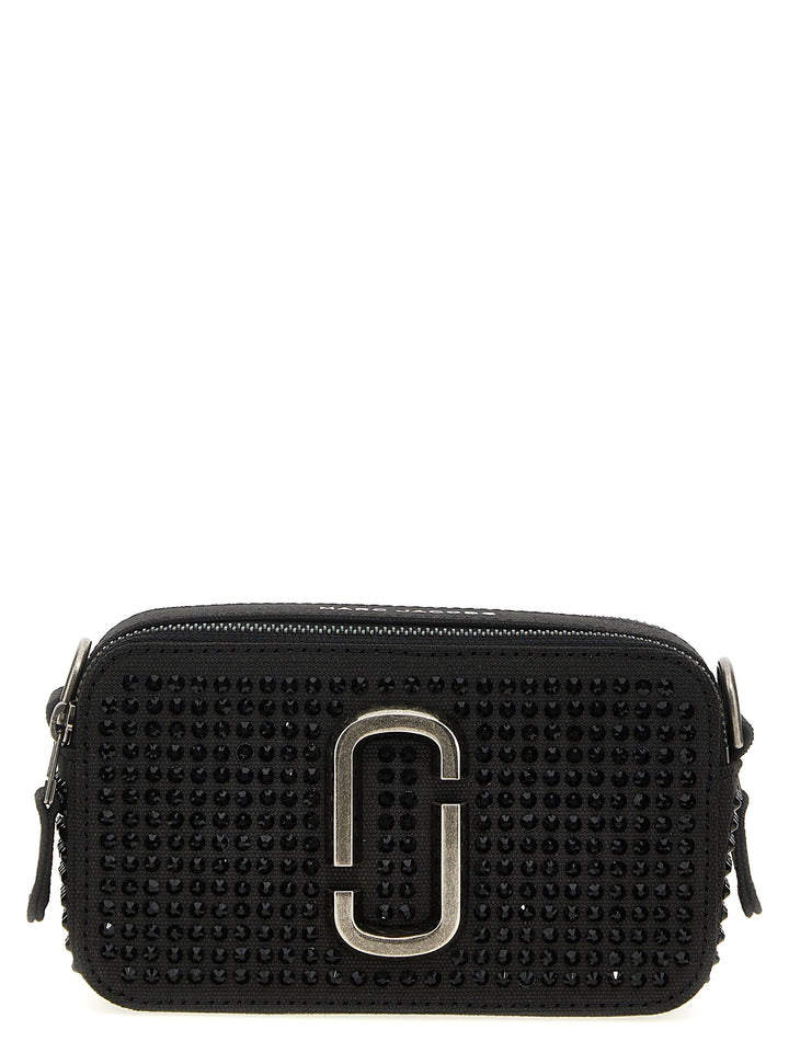 Marc Jacobs The Crystal Canvas Snapshot Crossbody Bags - Black | 8ccd68af9aca0ce3c8be466b754ec88aa95faa2b