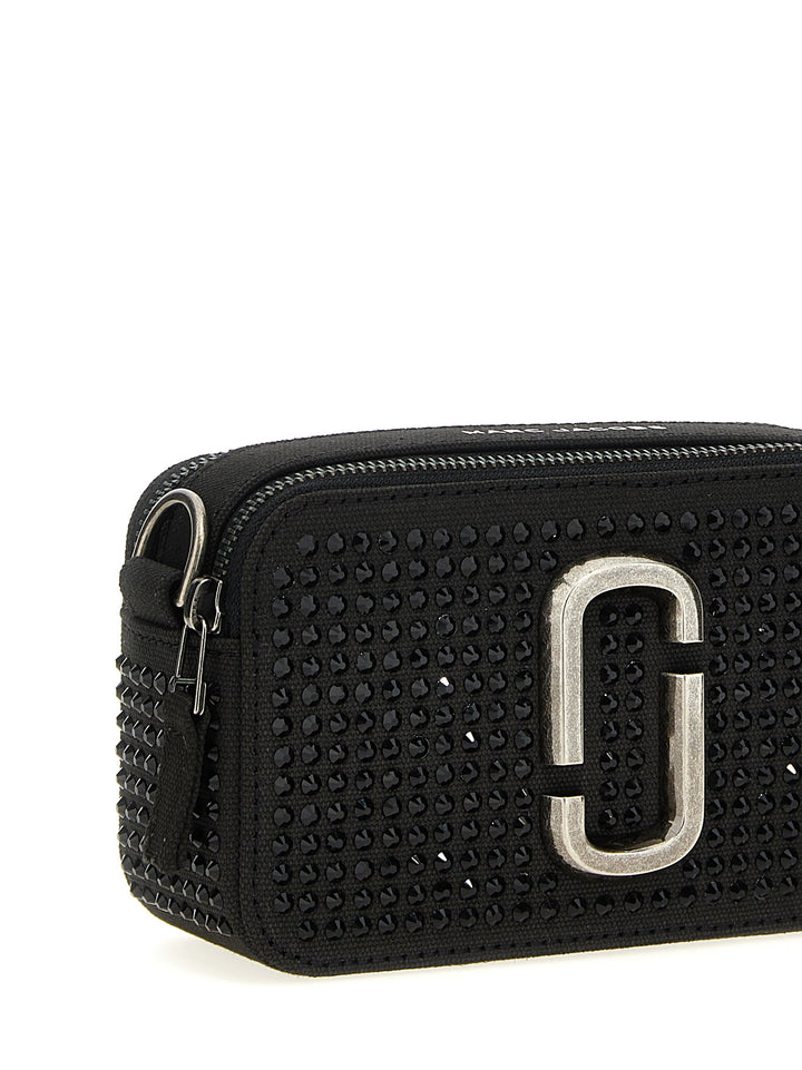 Marc Jacobs The Crystal Canvas Snapshot Crossbody Bags - Black | 11a52c31079adb543261374a85dbcc262925bdad