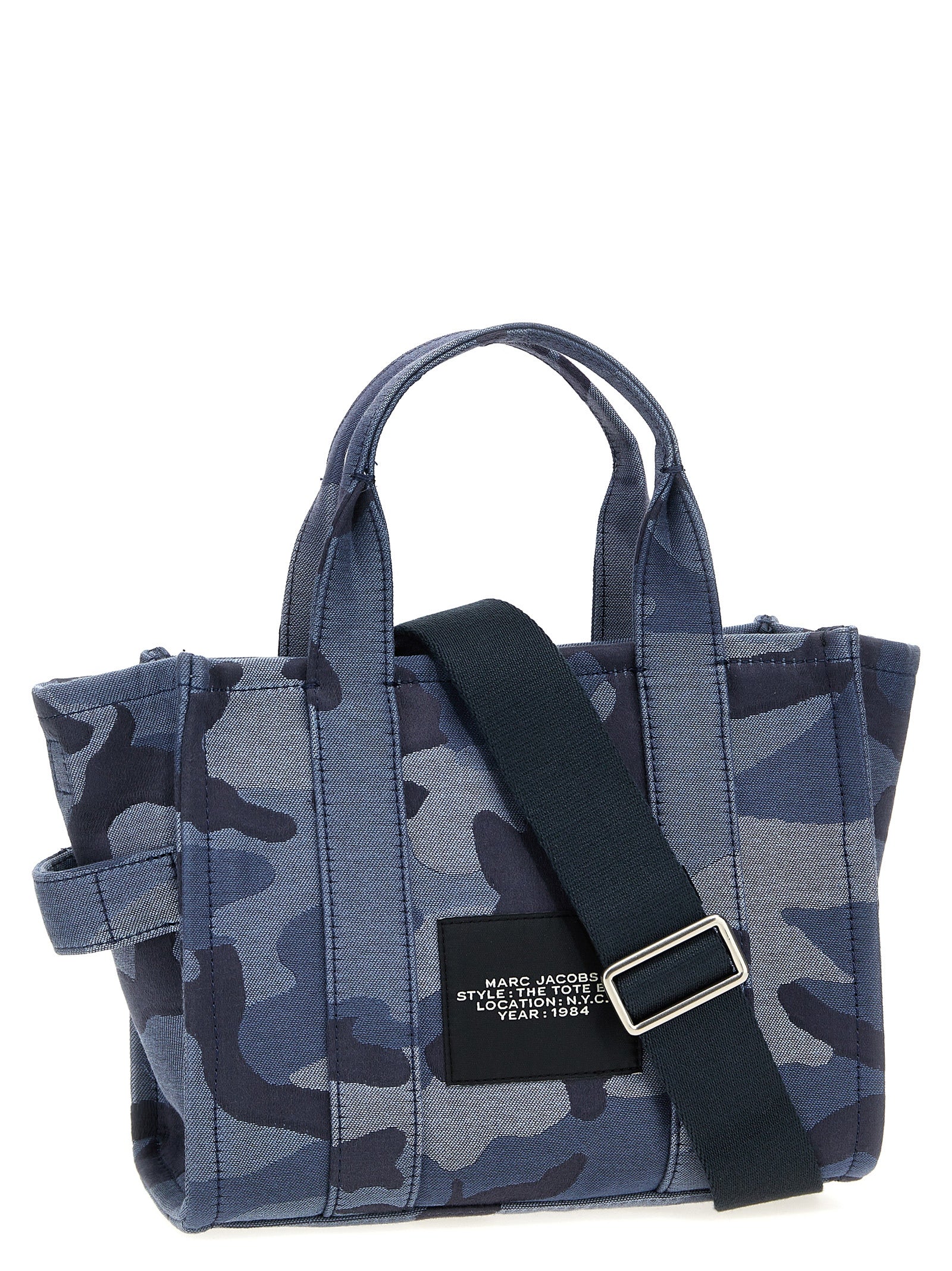Marc Jacobs The Camo Jacquard Small Tote Hand Bags Blue