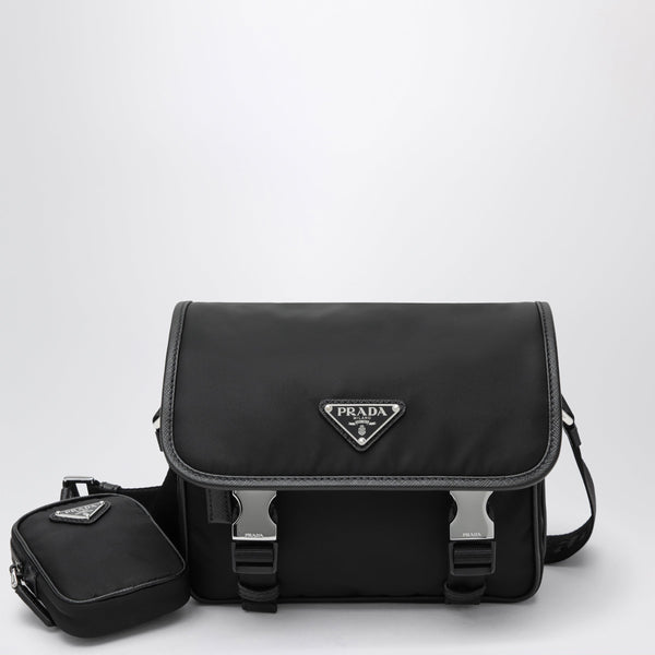 Black Re-Nylon Shoulder Bag