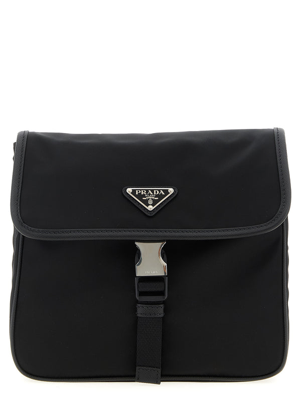 Nylon Shoulder Strap Crossbody Bags Black