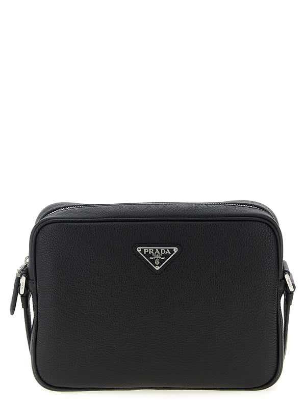 Leather Shoulder Strap Crossbody Bags Black