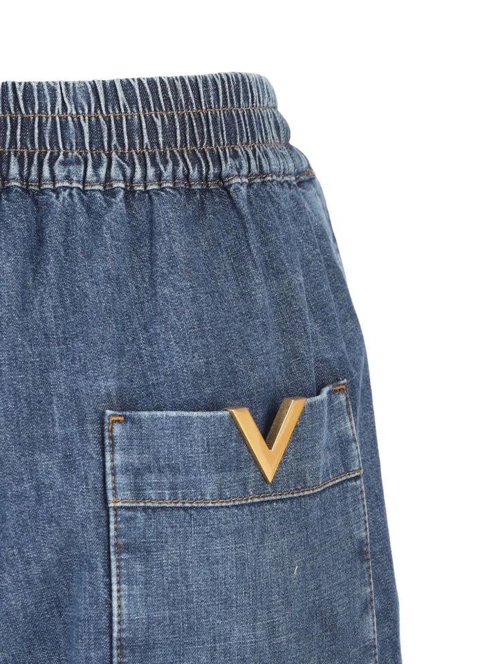 Valentino Garavani Wide leg - Blue | d1da063ccf369b2ea0f519c8420afac150b1d0db