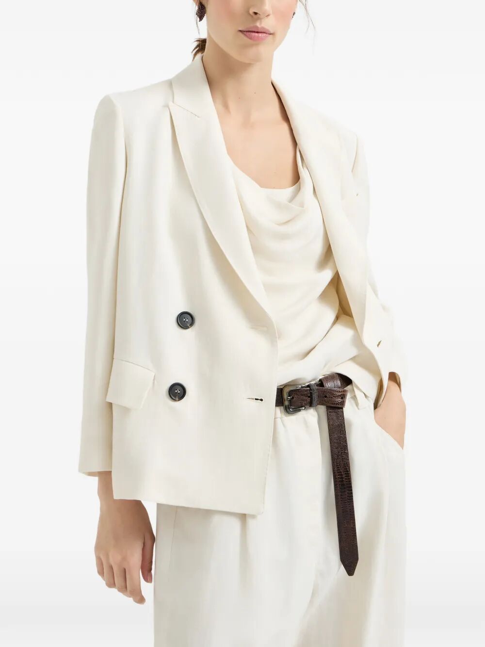 Brunello Cucinelli Blazer - White | 78761fc5703377daac686ef93850a99de460075d