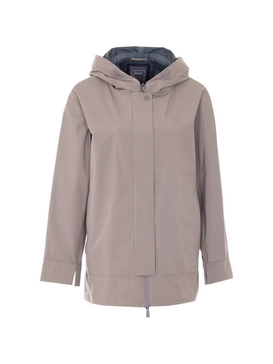 A Shape Zipped Jacket With Hoodie