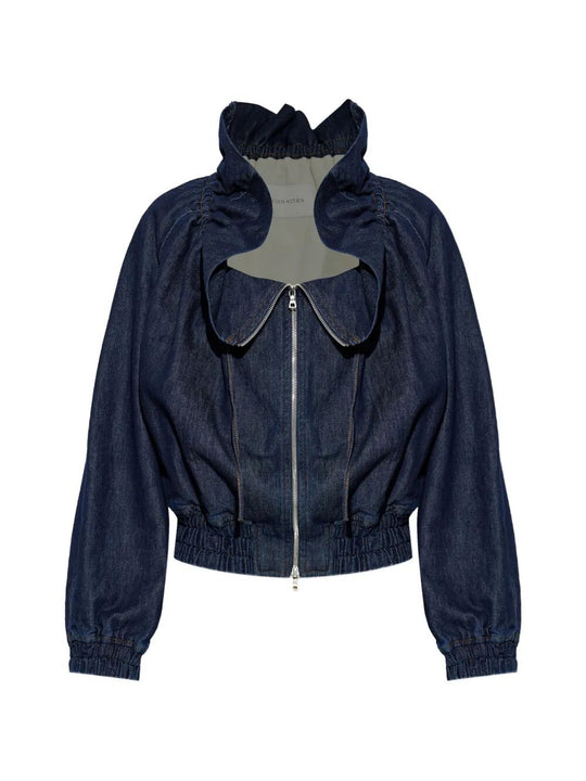 Zipped Denim Voly Jacket