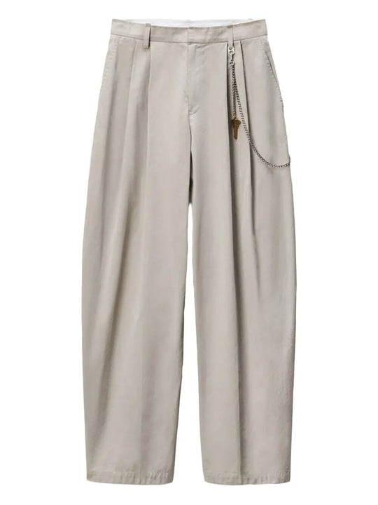 Cotton Blend Balloon Leg Trousers