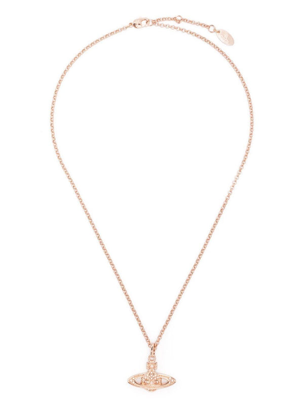 Orb-Pendant Crystal-Embellished Necklace