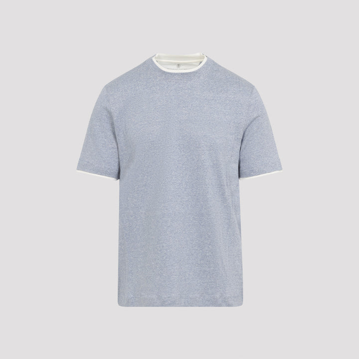 Brunello Cucinelli T-shirts - Blue | 740177ff54a87b772aa7a90033903167b86cab22