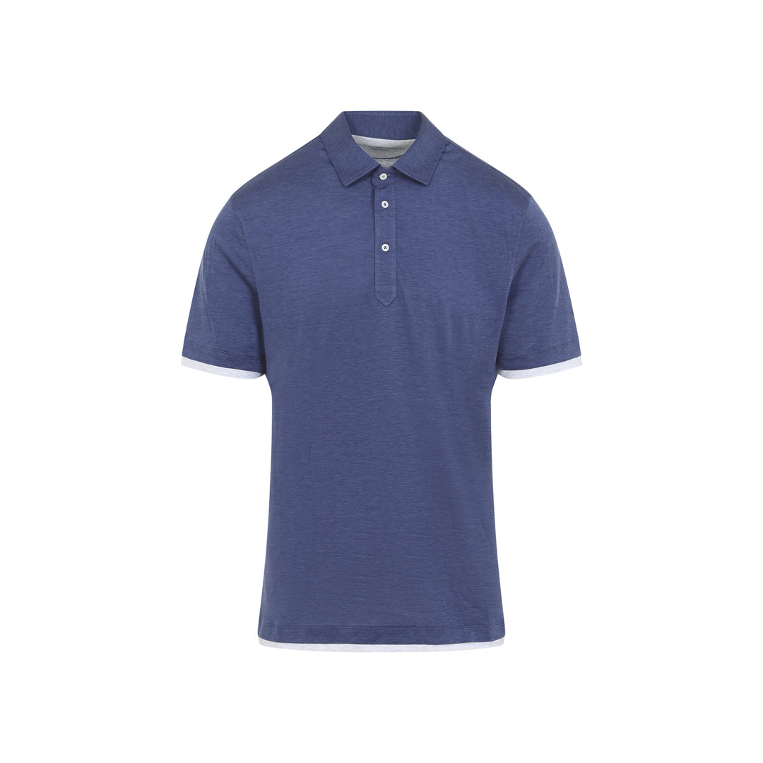 Brunello Cucinelli Polo - Blue | 7f84475494d888770ef2355655cafc771c7168fa