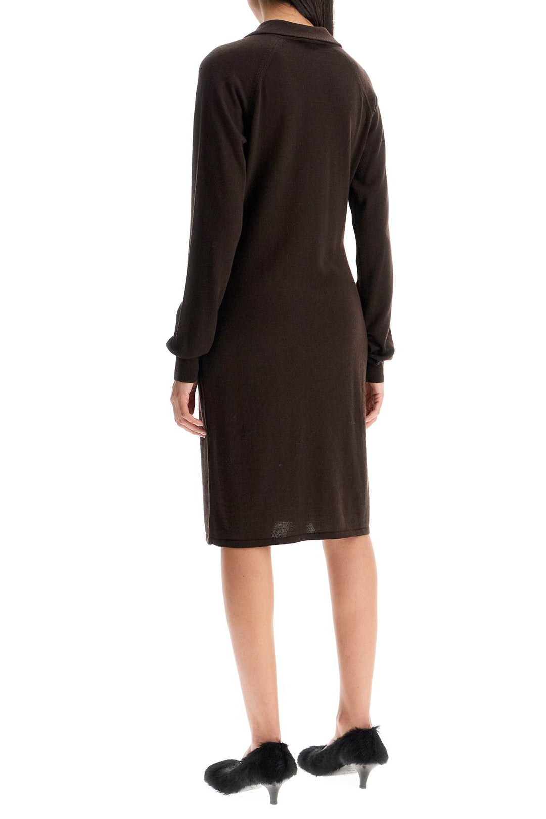 Merino Wool Polo Dress In