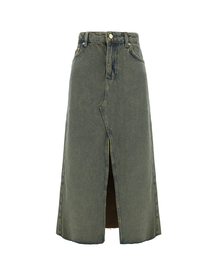 OVERDYED HEAVY DENIM SKIRT