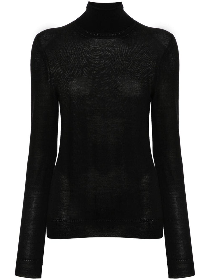 Saint Laurent Paris Turtle neck - Black | 6cbe1f0f1d2178a78290f3c986e259fe2eefd433